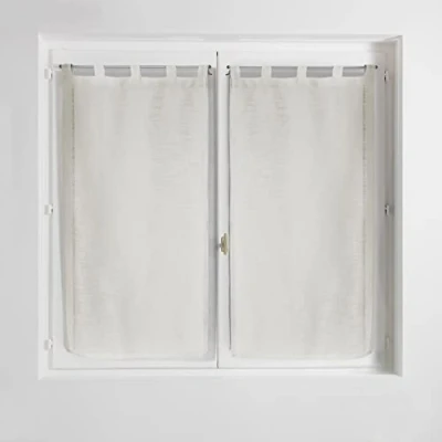 Afbeelding van Douceur d&#039;Intérieur 1 paar rechte lussen, linnen effect, Haltona, polyester, naturel, 120 x 60 cm
