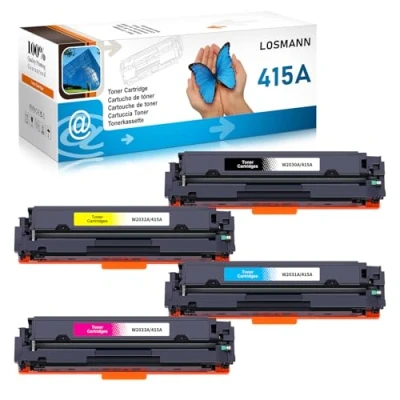 Afbeelding van LOSMANN 415A toner compatibel met HP 415X tonercartridge vervanging voor Color Laserjet Pro MFP M479fdw M479fnw M479fdn M479dw M454dn M454dw M479 M454 W2030A W2031A W2032A W222A 033A
