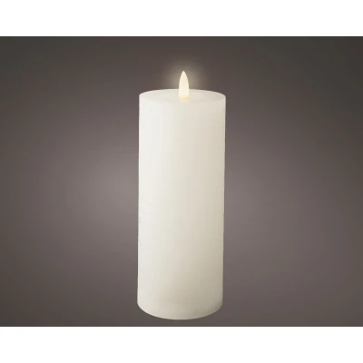 Afbeelding van LED kaars d7h19 cm wit/warm wit kerst Lumineo