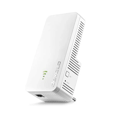 Afbeelding van Devolo Repeater 3000 WiFi 6: versterker WLAN, high speed internet, compatibel met alle internetboxen, Mbits, 1 Ethernet poort, Access Point, Franse stekker 7102, wit
