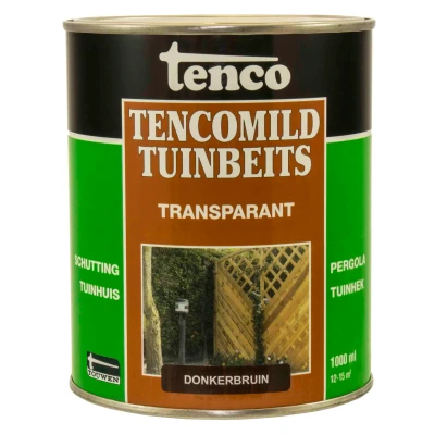 Afbeelding van Tenco Tencomild Tuinbeits Transparant 1 ltr donkerbruin Buiten onderhoud