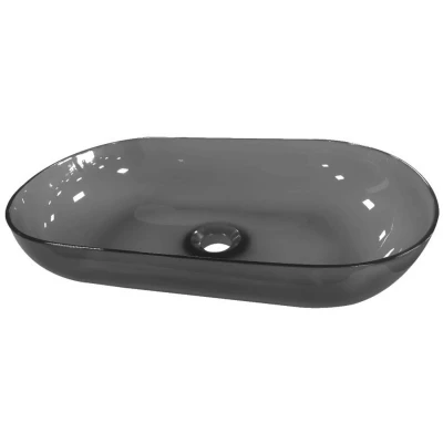 Afbeelding van Best Design waskom opbouw 54 x 34 12 cm transparant zwart