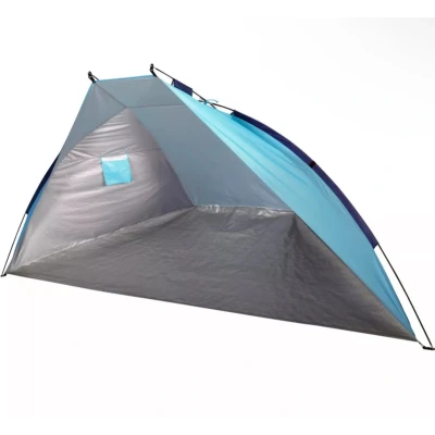 Afbeelding van STRANDTENT BLAUW 170T POLYESTER ZILVER COATING UV50+ 270X120X120CM