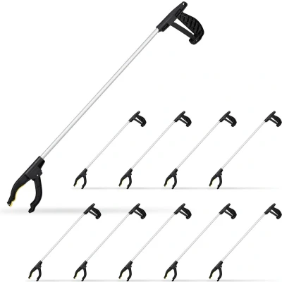 Afbeelding van Relaxdays 10x grijper grijpstok afvalgrijper grijphulp grijparm aluminium set