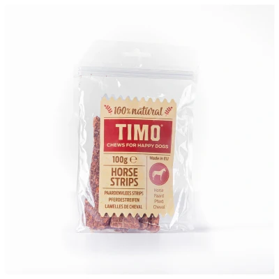 Afbeelding van Timo Strips 100 g Hondensnacks Paardenvlees