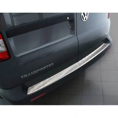 Afbeelding van Avisa RVS Achterbumperprotector passend voor VW Transporter T5 2003 2015 (alle) &amp; T6 / FL 2019 (met achterdeuren) &#039;XL&#039; &#039;Ribs&#039;
