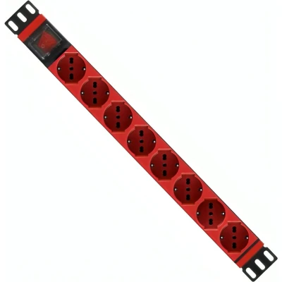 Afbeelding van WP WPN PDU G01 08/R energiedistributie 8 AC uitgang(en) 1U Rood