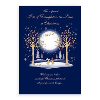 Afbeelding van Piccadilly Greetings Regal Publishing Kerstkaart Zoon &amp; Dochter in Law 9 x 6 inch, C85583