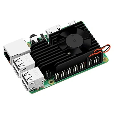 Afbeelding van GeeekPi Raspberry Pi 4 ventilatorkit, aluminium koellichaam met ventilator voor 4B &amp; 3B + /