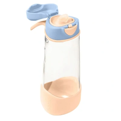 Afbeelding van b.box Tritan sportfles met drinkbek, voor kinderen, licht, duurzaam en ergonomisch, 600 ml Feelling Peachy