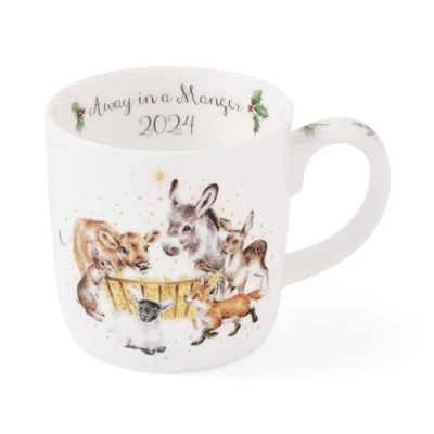 Afbeelding van Wrendale Special Edition XXL Mok Kerst Large &#039;Away in a Manger&#039; 2024 Limited Animal Mug Royal Worcester