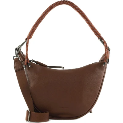 Afbeelding van FREDsBRUDER Leren Schoudertas Nea Round Hobo Dark Amber Donkerbruin