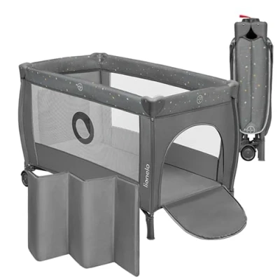 Afbeelding van Lionelo Campingbedje Stefi Plus 2in1 Meegroeibed Reisbedje en box voor kinderen tot 15 kg Zijrtis Hoogwaardige schuimmatras Snel opvouwbaar
