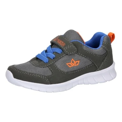 Afbeelding van LICO Blaine Unisex Sneakers laag voor kinderen, Maat: 24, Grey/blue/orange Schoenen