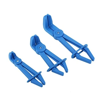 Afbeelding van 3 Stuks Plastic Flexibele Slangklem Gereedschapsset Rem Brandstof Waterleiding Klemmen Tangen Kit (Blauw)