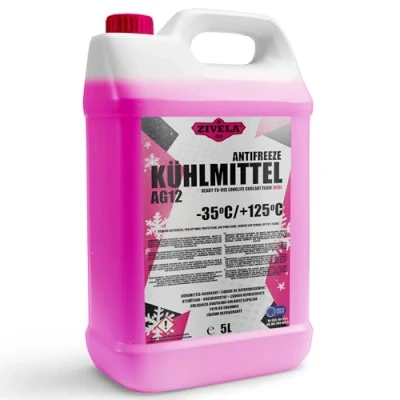 Afbeelding van ZIVELA G12 antivries koelvloeistof tot 35 graden, 5 liter, G12+ koelmiddel, auto, koelmiddel gebruiksklaar, duurzame bescherming