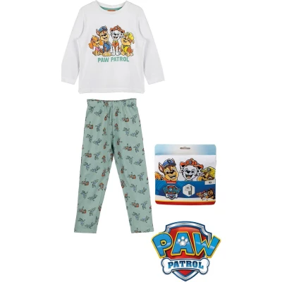Afbeelding van Paw Patrol pyjama 100% katoen pyama wit met groen maat 92