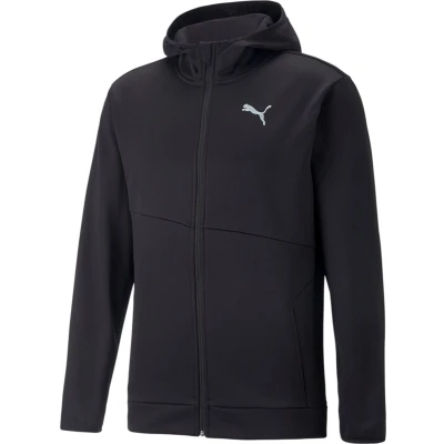 Afbeelding van PUMA Train all Day PwrFleece sweatjack voor heren met capuchon en 522339 01 zwart