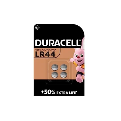 Afbeelding van 4 x Duracell LR44 (1 blister met batterijen) batterijen (A76/V13GA/76A)
