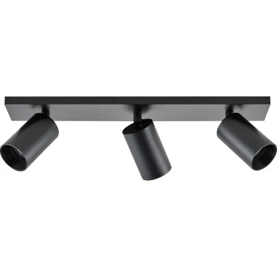 Afbeelding van Deko Light CAN TILT plafondspot, zwart, 48 x 9 cm, 3 lamps, metaal GU10
