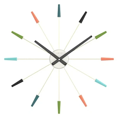 Afbeelding van Wandklok Nextime 58cm Retro RVS stil uurwerk