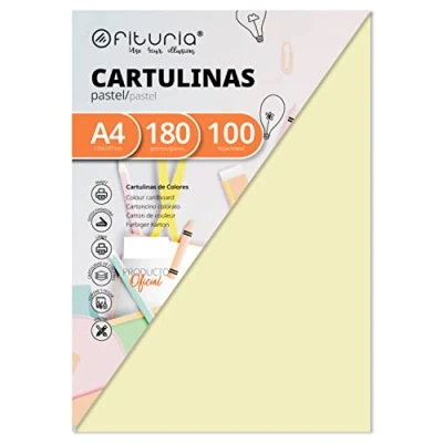 Afbeelding van Karton, crèmekleurig, formaat A4, 180 g, 100 stuks