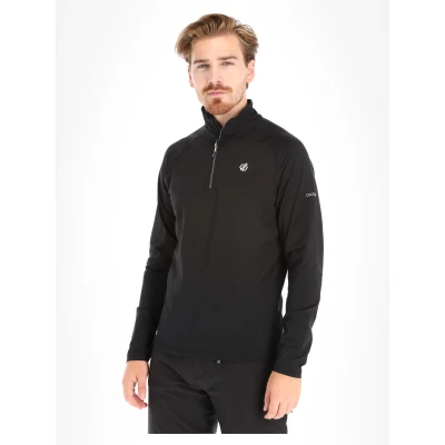 Afbeelding van Dare2b mannen Fuse Up II Core Stretch Lichtgewicht Sneldrogend Halve Lengte Binnenrits Chin Guard Midlayer, Zwart, M