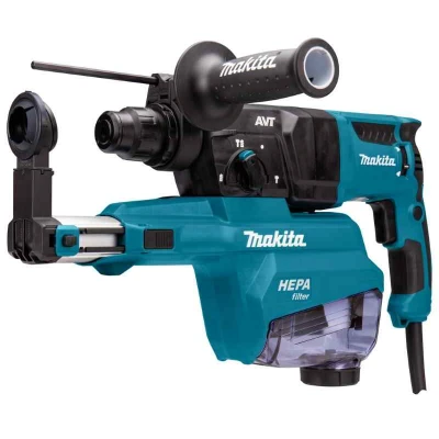 Afbeelding van Makita HR2653J 230 V Combihamer met stofafzuigunit, in mbox