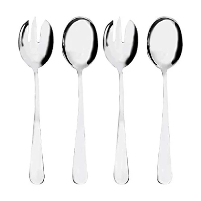 Afbeelding van Mr. Spoon Set van 2 slabestek, saladelepel en saladevorken roestvrij staal, 21 x 5 cm