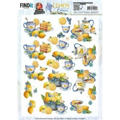 Afbeelding van 3D Cutting Sheets Yvonne Creations Lemon Breeze Tea