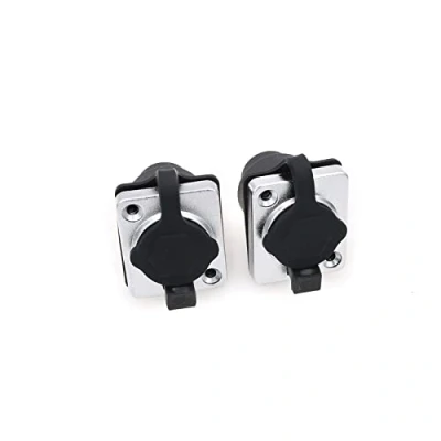 Afbeelding van ZBLZGP RJ45 Panel Mount Netwerk Ethernet Signaal Connector IP65 Waterdichte Koppeling Socket CAT5 CAT6 (2 STKS Zwart)