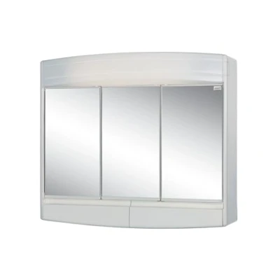 Afbeelding van Sieper spiegelkast Topas Eco met ledverlichting 60 cm breed, kunststof in wit incl. stopcontact