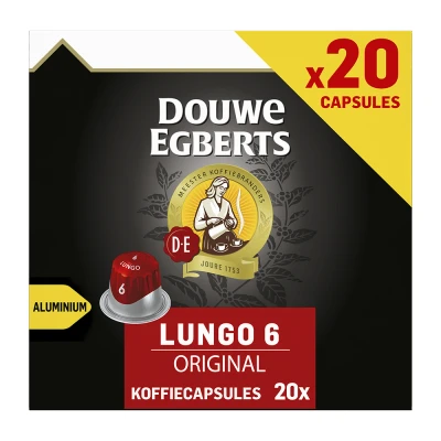 Afbeelding van Douwe Egberts Koffiecups Lungo Original RA 20 stuks