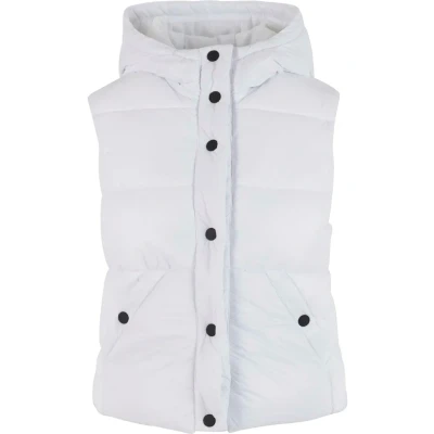 Afbeelding van Urban Classics Damesvest voor dames, gerecycled glanzend vest, warm gewatteerd vest met capuchon, losse pasvorm, wit, L