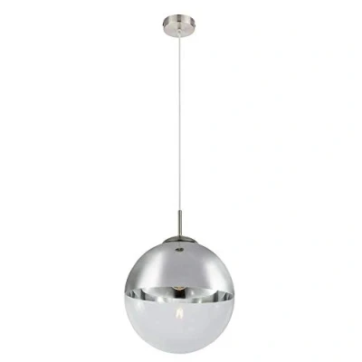 Afbeelding van Globo hanglamp Varus nikkel metaal 30 cm E27 fitting 15853