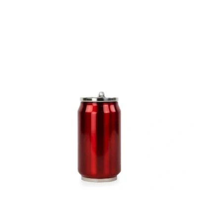 Afbeelding van YK Design Thermoskan &quot;Rood&quot; 280ml 13cm, isoleerdoos, dubbelwandig, roestvrij staal, siliconen afdichting, BPA vrij 1284 7672R