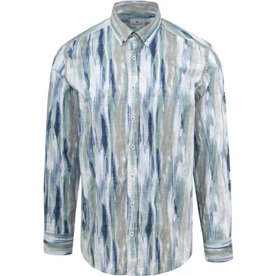 Afbeelding van State Of Art Overhemd Print Blauw maat XXL Heren met Regular fit Pasvorm Stretch Suitable Herenkleding