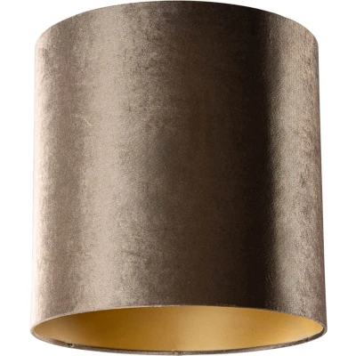 Afbeelding van QAZQA Velours lampenkap bruin met gouden binnenkant 404040
