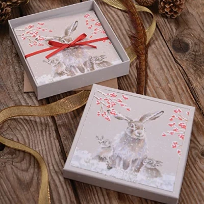 Afbeelding van Wrendale Designs Luxe Set 8 Wenskaarten Snowfalls