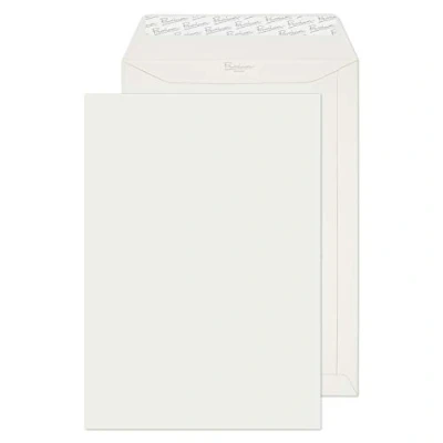 Afbeelding van Blake Business C4 324 x 229 mm 120 g/m² Peel &amp; Seal Pocket Enveloppen (37653) Briljant Wit geweven Pack van 20