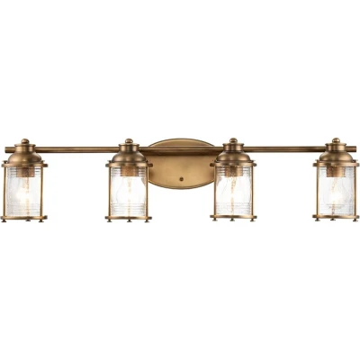 Afbeelding van Kichler LED Badkamerarmatuur Ashland Bay 4X E27 Max 60W IP44 Natural Brass