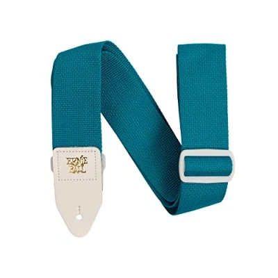 Afbeelding van Ernie Ball Polypro Gitaar riem, Teal met Wit (P05349)