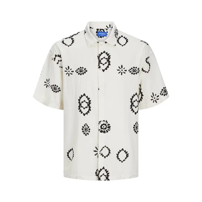 Afbeelding van JACK &amp; Jones HEMD WIDE FIT Overhemd, Heren, Maat: Small, Buttercream