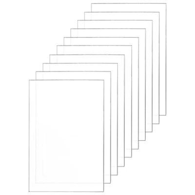 Afbeelding van QWORK® 10 stuks acryl plaat plexiglas, heldere perspex plaat, 13x18cm, voor fotolijst, display projecten, schilderen