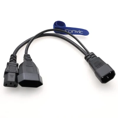 Afbeelding van Eonvic IEC320 C14 naar C13 Vrouwelijke Europese Standaard Conversie Kabel Splitter Adapter 30CM