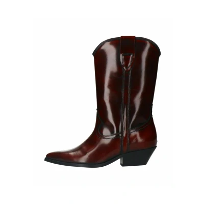 Afbeelding van Sacha Dames Bordeaux rode leren cowboylaarsjes Maat 37