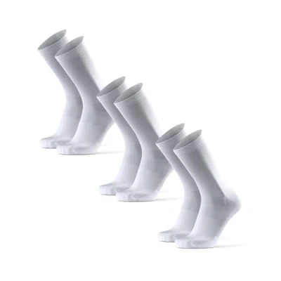 Afbeelding van DANISH ENDURANCE Performance Fietssokken, Gedempte voor Mannen &amp; Vrouwen, Unisex, 3 Paar, Wit/Zwart, 43 47