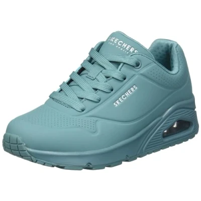 Afbeelding van Skechers Sport UNO Sneakers laag, Dames, Maat: 35.5, Teal durabuck Pu