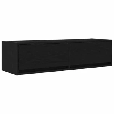 Afbeelding van vidaXL TV kast Zwart Bewerkt hout 100 x 31 25.5 cm Soepel schuivend