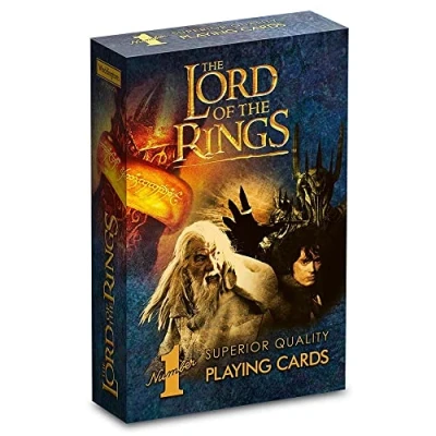 Afbeelding van Waddingtons nummer 1 the Lord of Rings speelkaartspel, spelen met Frodo, Sam, Bilbo, Gandalf, Galadriel, Aragorn en de rest van Fellowship, geschenken speelgoed voor jongens meisjes vanaf